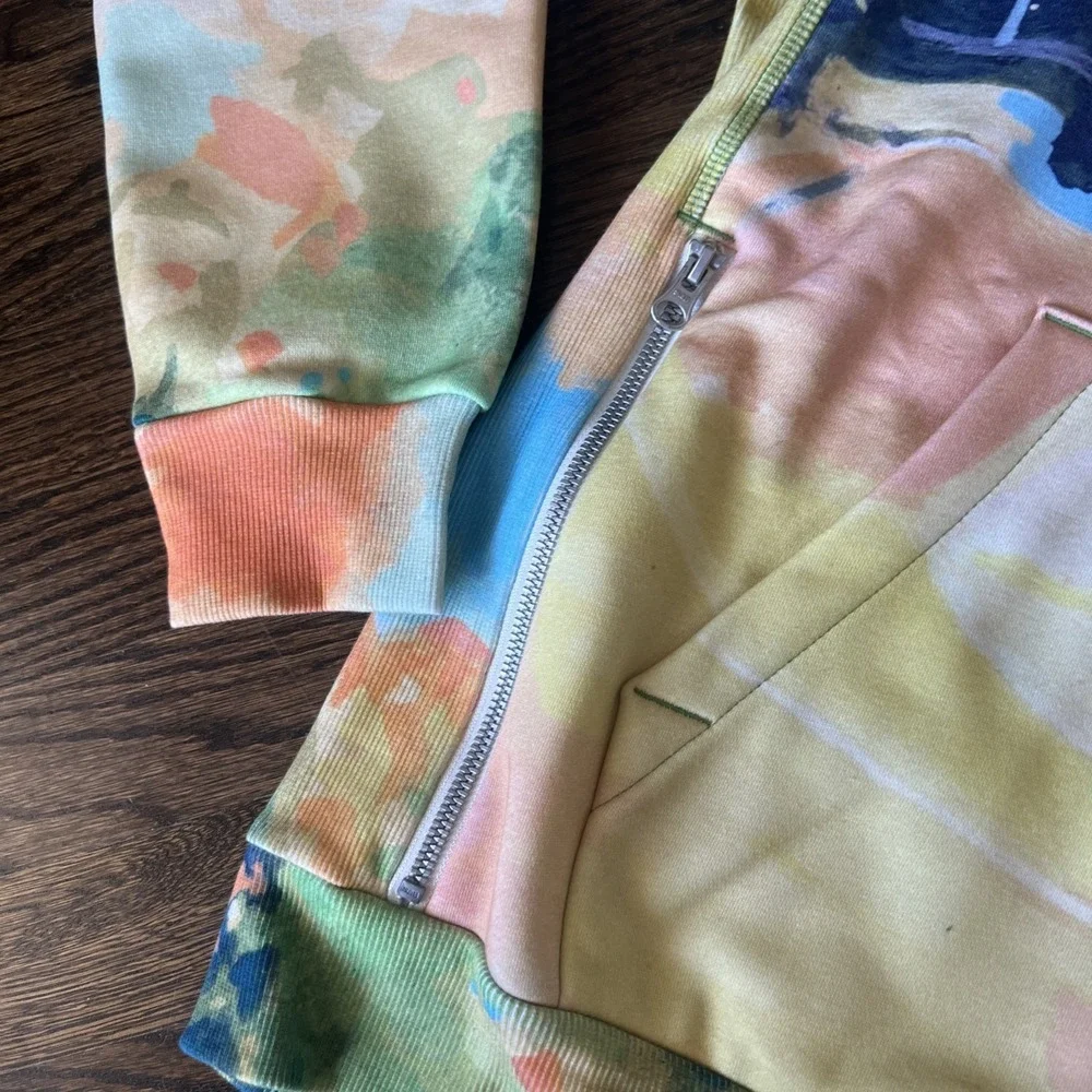 Nike Basketball Court Watercolor Painting AOP Hoodie HV3516-365 $110 - Medium